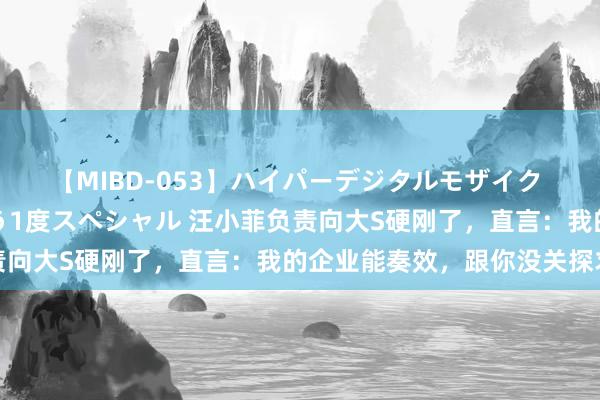 【MIBD-053】ハイパーデジタルモザイク あの娘のセックスをもう1度スペシャル 汪小菲负责向大S硬刚了，直言：我的企业能奏效，跟你没关探求