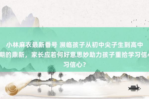 小林麻衣最新番号 濒临孩子从初中尖子生到高中逾期的鼎新，家长应若何好意思妙助力孩子重拾学习信心？