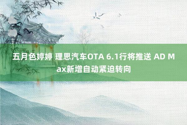 五月色婷婷 理思汽车OTA 6.1行将推送 AD Max新增自动紧迫转向