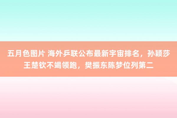 五月色图片 海外乒联公布最新宇宙排名，孙颖莎王楚钦不竭领跑，樊振东陈梦位列第二