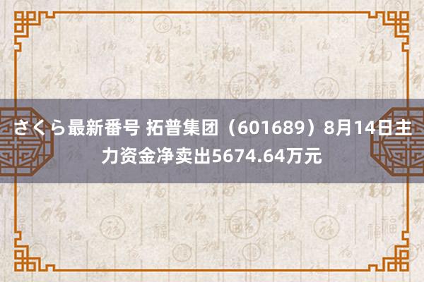 さくら最新番号 拓普集团（601689）8月14日主力资金净卖出5674.64万元