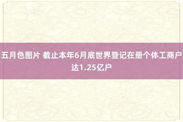 五月色图片 截止本年6月底世界登记在册个体工商户达1.25亿户