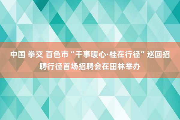 中国 拳交 百色市“干事暖心·桂在行径”巡回招聘行径首场招聘会在田林举办