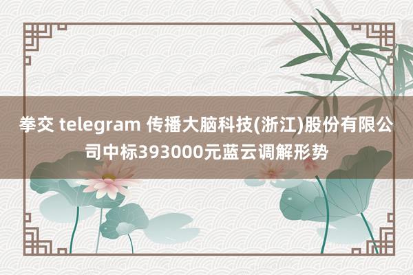 拳交 telegram 传播大脑科技(浙江)股份有限公司中标393000元蓝云调解形势