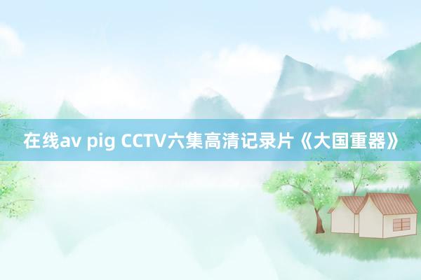 在线av pig CCTV六集高清记录片《大国重器》